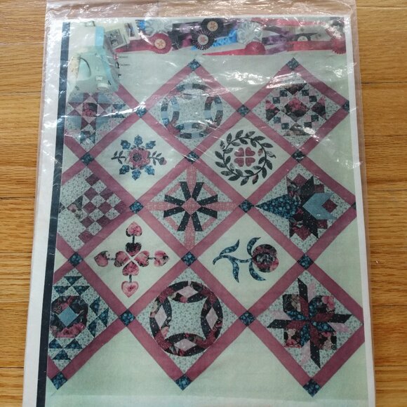 Vintage Quilt Sewing Pattern and Templates AS IS - Picture 9 of 11